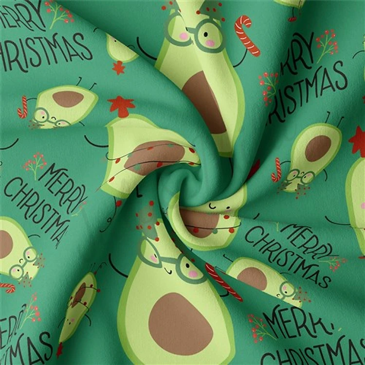 Christmas Double Brushed Polyester Fabric Jersey Stretchy Soft Polyester Stretch Fabric