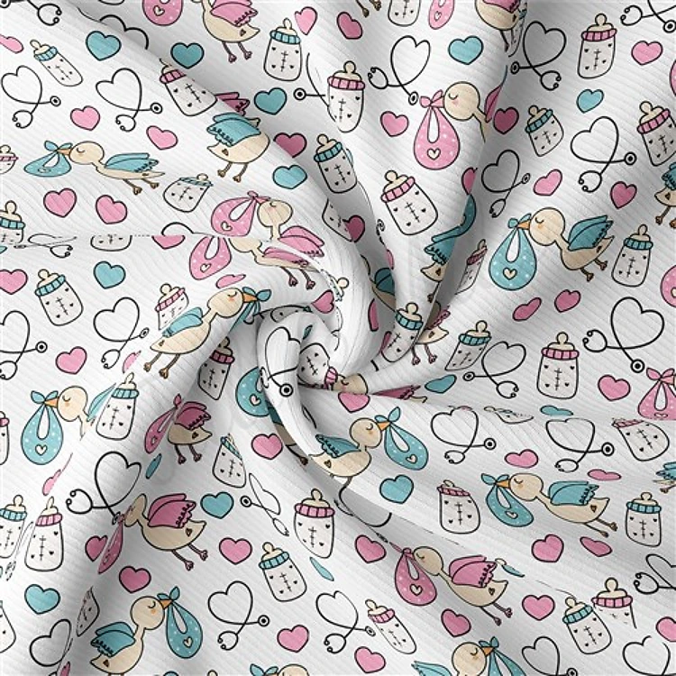 Rib Knit Fabric by Yard, RBK1895 & Get a Free $89.99 Embroidery Bundle