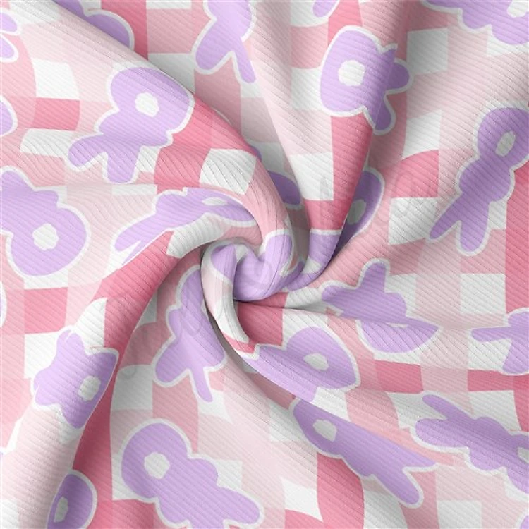 Easter Rib Knit Fabric by Yard, RBK2056 & Get a Free $89.99 Embroidery Bundle
