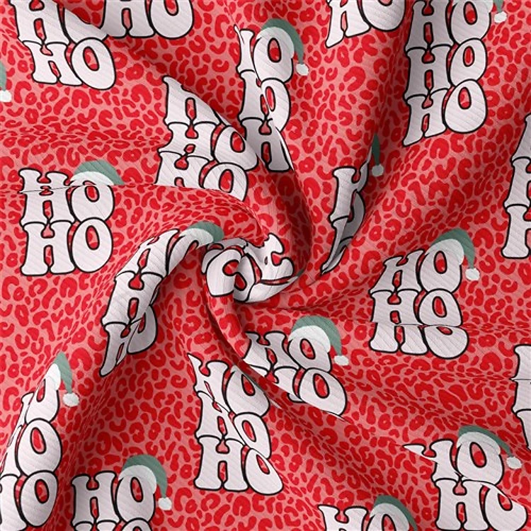 Christmas Rib Knit Fabric by Yard, RBK2034 & Get a Free $89.99 Embroidery Bundle