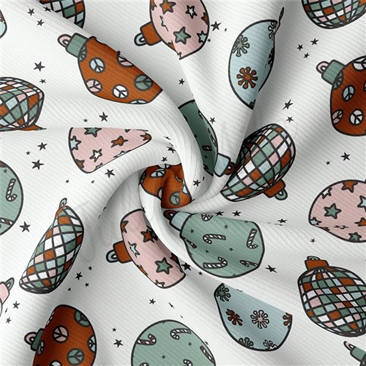 Christmas Rib Knit Fabric by Yard, RBK2017 & Get a Free $89.99 Embroidery Bundle