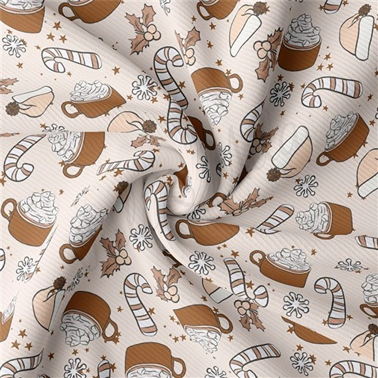 Christmas Rib Knit Fabric by Yard, RBK2016 & Get a Free $89.99 Embroidery Bundle