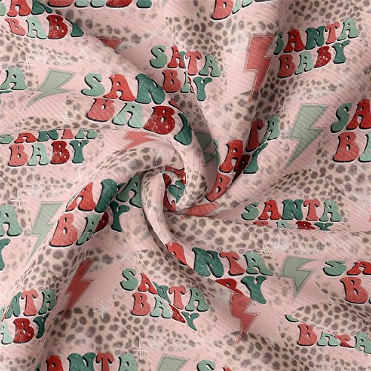 Christmas Rib Knit Fabric by Yard, RBK2063 & Get a Free $89.99 Embroidery Bundle
