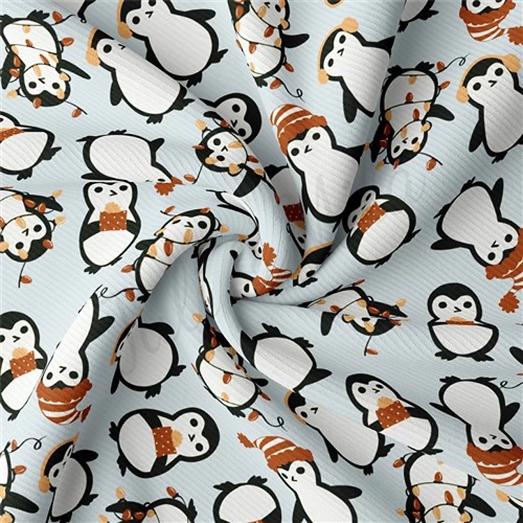 Christmas Rib Knit Fabric by Yard, RBK2051 & Get a Free $89.99 Embroidery Bundle