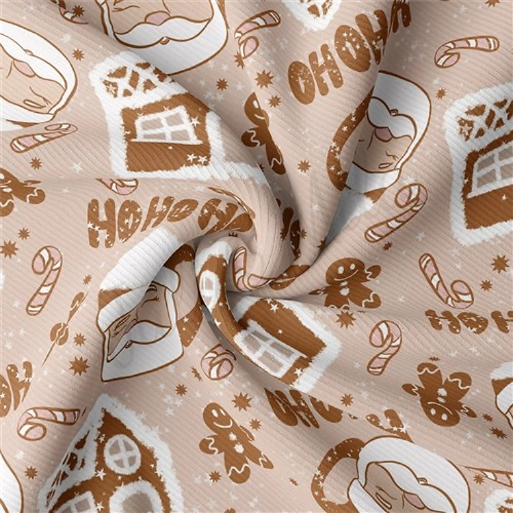 Christmas Rib Knit Fabric by Yard, RBK2047 & Get a Free $89.99 Embroidery Bundle