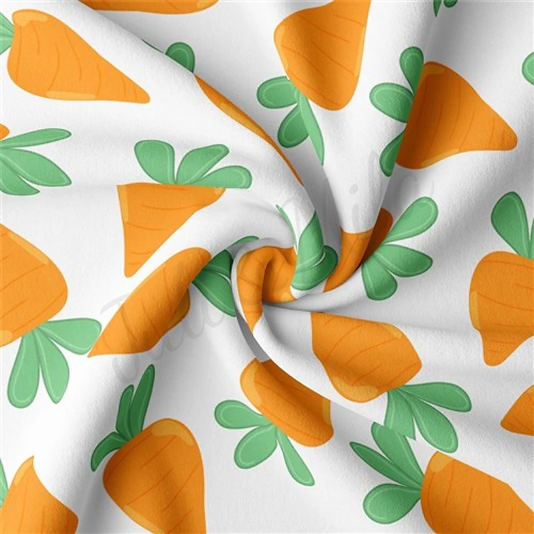 Easter Double Brushed Polyester Fabric Jersey Stretchy Soft Polyester Stretch Fabric