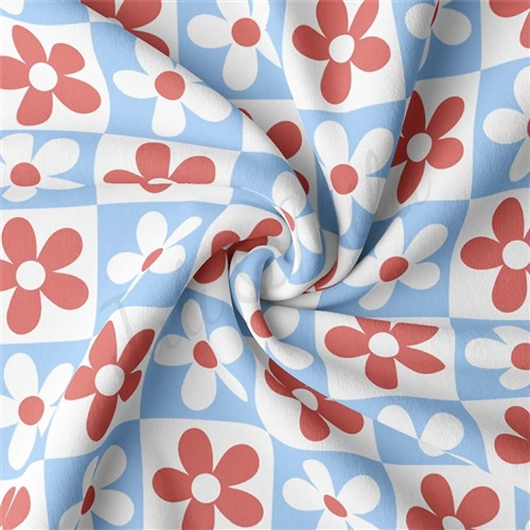 4th of July Patriotic Double Brushed Polyester Fabric Jersey Stretchy Soft Polyester Stretch Fabric