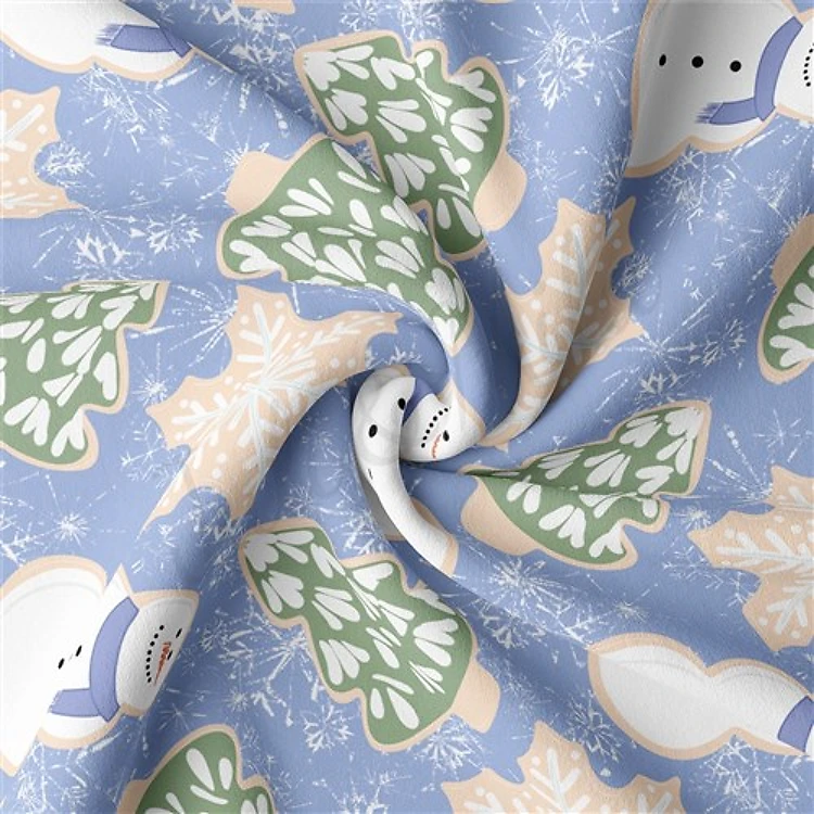 Christmas Double Brushed Polyester Fabric Jersey Stretchy Soft Polyester Stretch Fabric