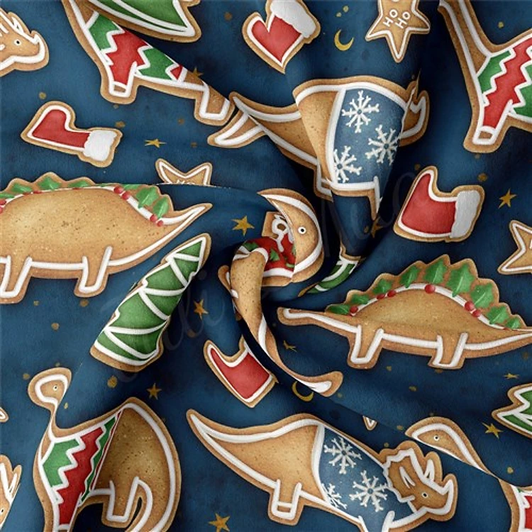Christmas Double Brushed Polyester Fabric Jersey Stretchy Soft Polyester Stretch Fabric