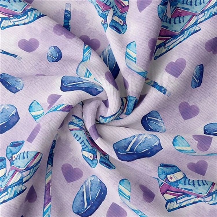 Hockey Rib Knit Fabric by Yard, RBK1983 & Get a Free $89.99 Embroidery Bundle