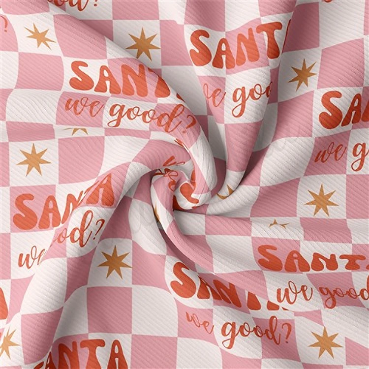 Christmas Rib Knit Fabric by Yard, RBK1804 & Get a Free $89.99 Embroidery Bundle
