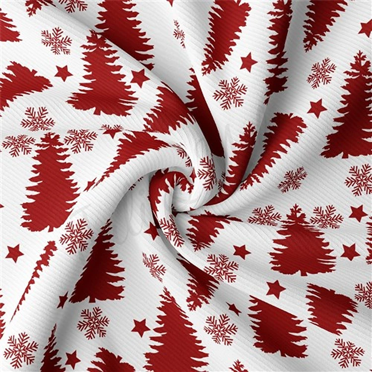 Christmas Rib Knit Fabric by Yard, AA1841 & Get a Free $89.99 Embroidery Bundle