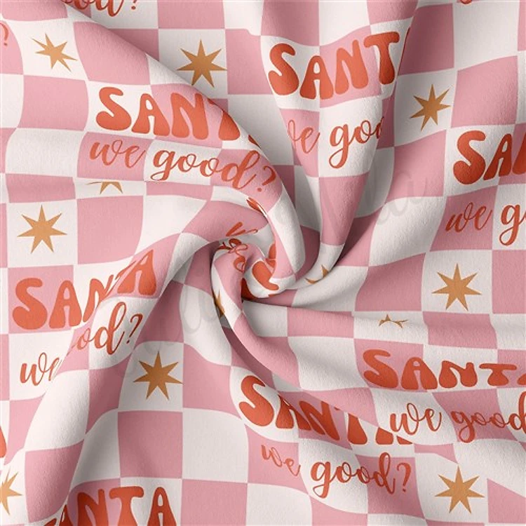 Christmas Double Brushed Polyester Fabric Jersey Stretchy Soft Polyester Stretch Fabric