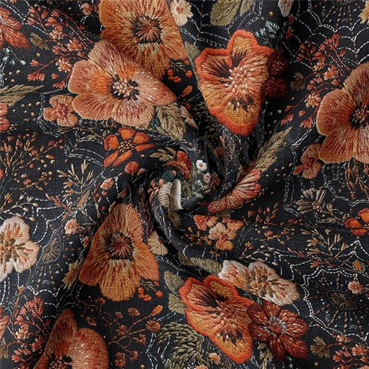 Embroidery Double Brushed Polyester Fabric Jersey Stretchy Soft Polyester Stretch Fabric
