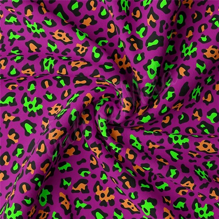 Mardi Gras Double Brushed Polyester Fabric Jersey Stretchy Soft Polyester Stretch Fabric