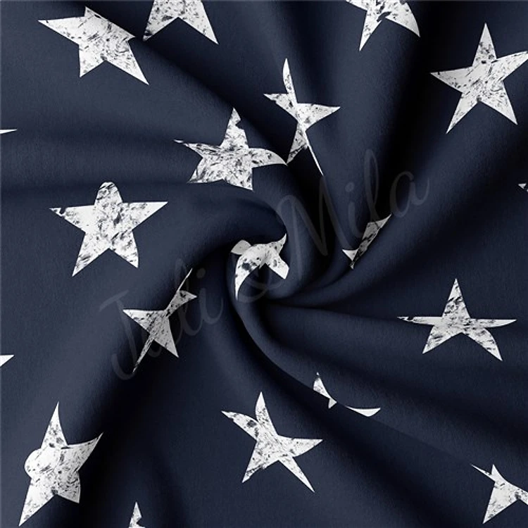 4th of July Patriotic Double Brushed Polyester Fabric Jersey Stretchy Soft Polyester Stretch Fabric