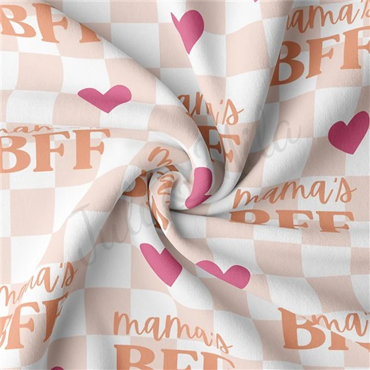 Mama's BFF Double Brushed Polyester Fabric Jersey Stretchy Soft Polyester Stretch Fabric