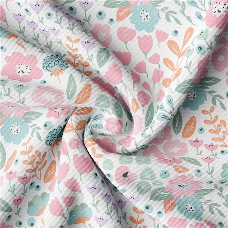 Floral Rib Knit Fabric, RBK1573 & Get a Free $89.99 Embroidery Bundle