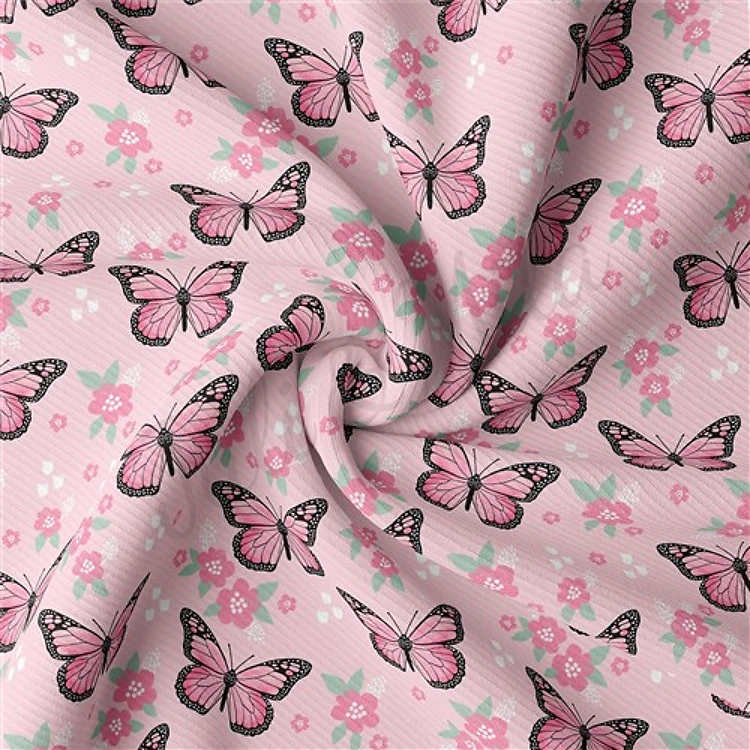 Butterfly Rib Knit Fabric, RBK1489 & Get a Free $89.99 Embroidery Bundle