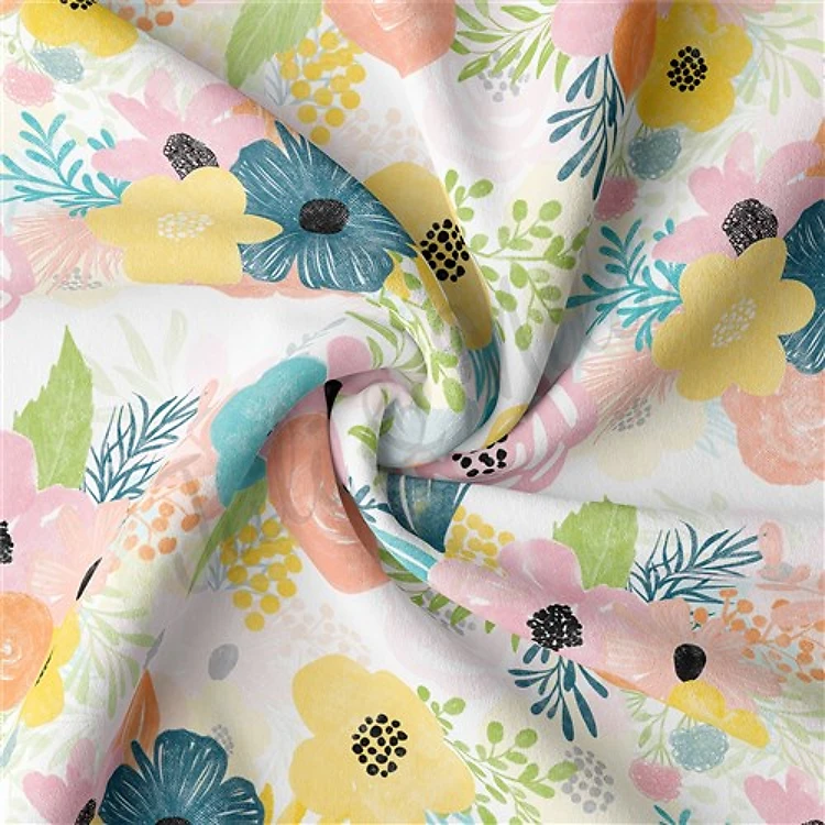 Double Brushed Polyester Fabric Jersey Stretchy Soft Polyester Stretch Fabric