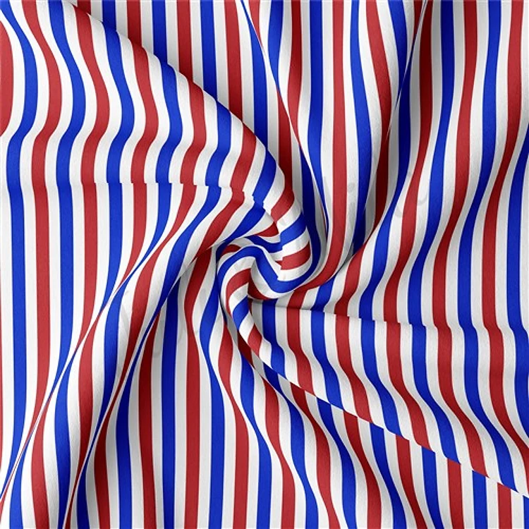 4th of July Patriotic Double Brushed Polyester Fabric Jersey Stretchy Soft Polyester Stretch Fabric