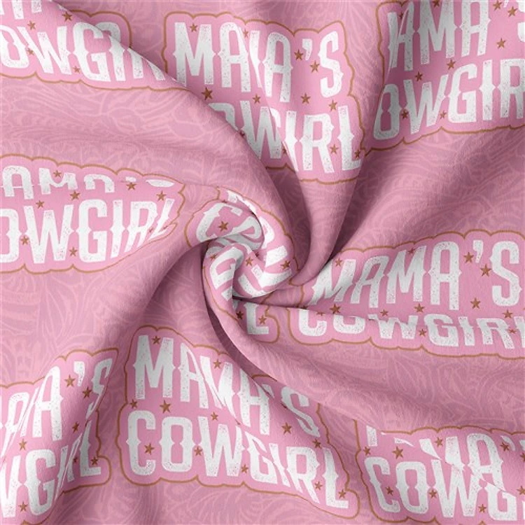 Mama's CowGirl Double Brushed Polyester Fabric Jersey Stretchy Soft Polyester Stretch Fabric