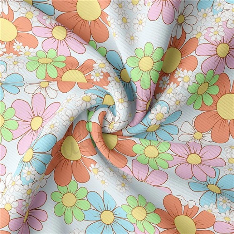 Floral Rib Knit Fabric, RBK1490 & Get a Free $89.99 Embroidery Bundle
