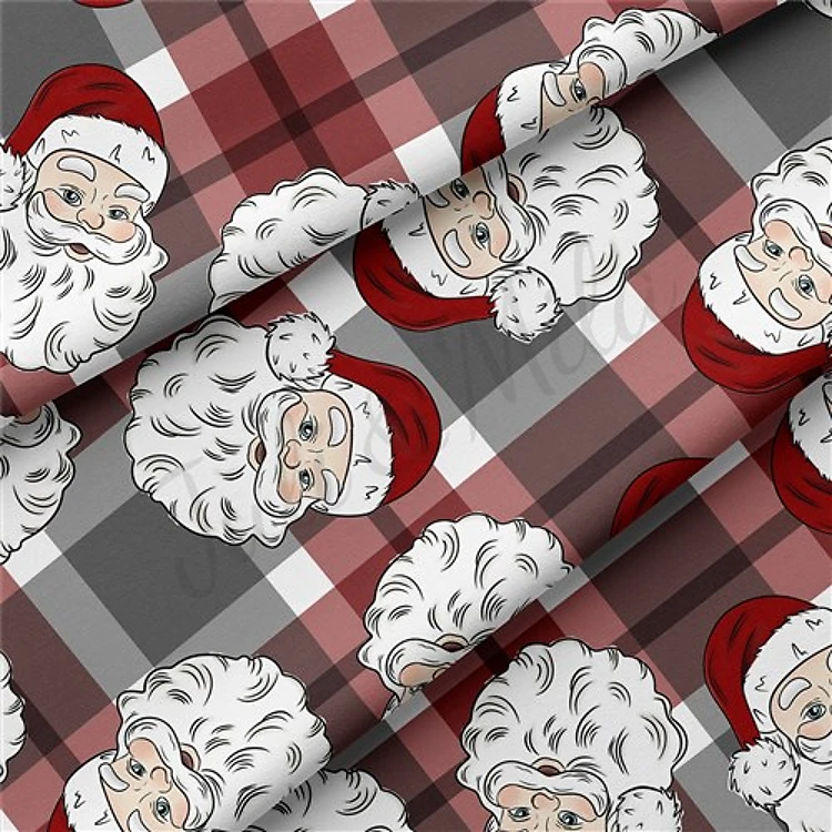 Christmas Double Brushed Polyester Fabric Jersey Stretchy Soft Polyester Stretch Fabric