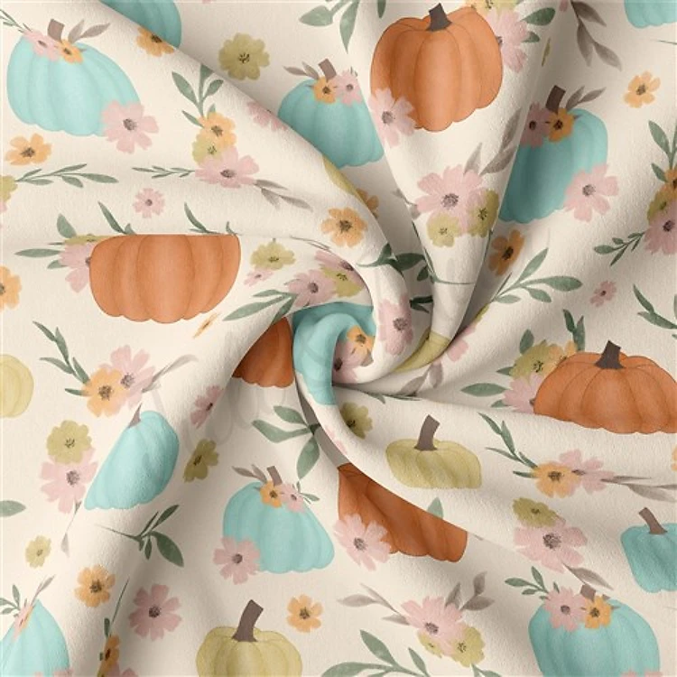 Fall Halloween Double Brushed Polyester Fabric Jersey Stretchy Soft Polyester Stretch Fabric