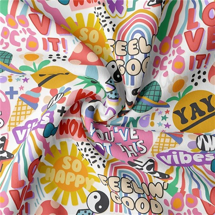 Double Brushed Polyester Fabric Jersey Stretchy Soft Polyester Stretch Fabric