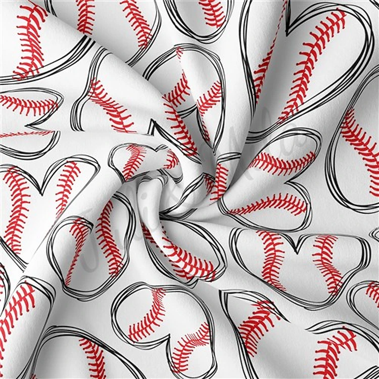 Baseball Double Brushed Polyester Fabric Jersey Stretchy Soft Polyester Stretch Fabric
