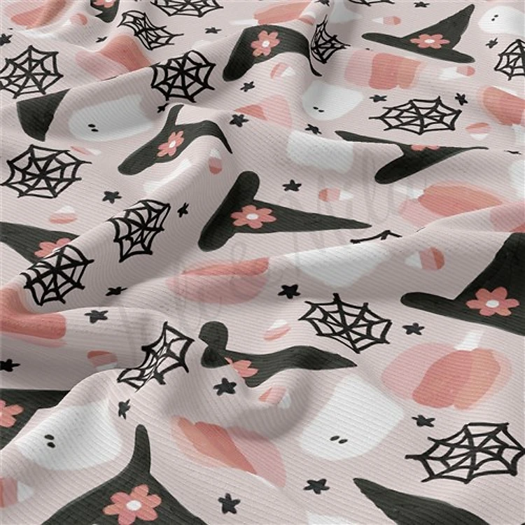 Autumn Fall Halloween Rib Knit Fabric, AA1828 & Get a Free $89.99 Embroidery Bundle