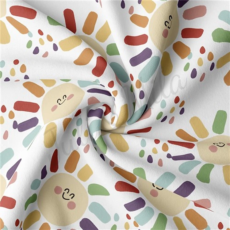 Double Brushed Polyester Fabric Jersey Stretchy Soft Polyester Stretch Fabric