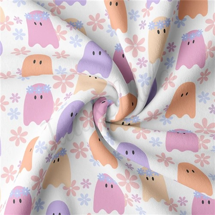 halloween Double Brushed Polyester Fabric Jersey Stretchy Soft Polyester Stretch Fabric