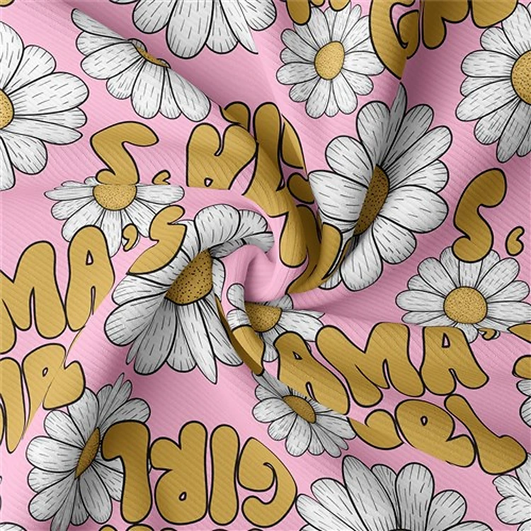 Mama's Girl Rib Knit Fabric, RBK1597 & Get a Free $89.99 Embroidery Bundle