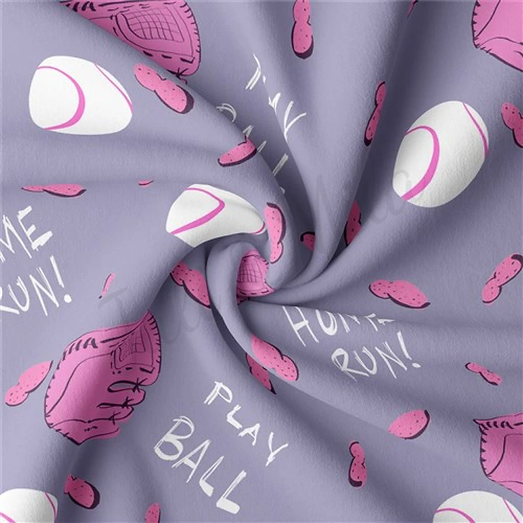 Baseball Double Brushed Polyester Fabric Jersey Stretchy Soft Polyester Stretch Fabric
