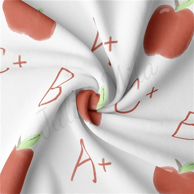 Back to School Double Brushed Polyester Fabric Jersey Stretchy Soft Polyester Stretch Fabric