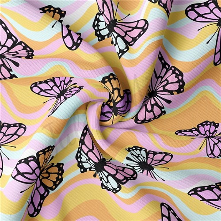 Butterfly Rib Knit Fabric, RBK1488 & Get a Free $89.99 Embroidery Bundle