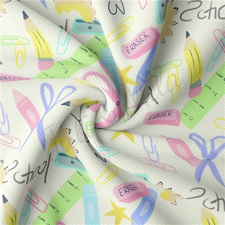 Back to School Rib Knit Fabric, RBK1530 & Get a Free $89.99 Embroidery Bundle