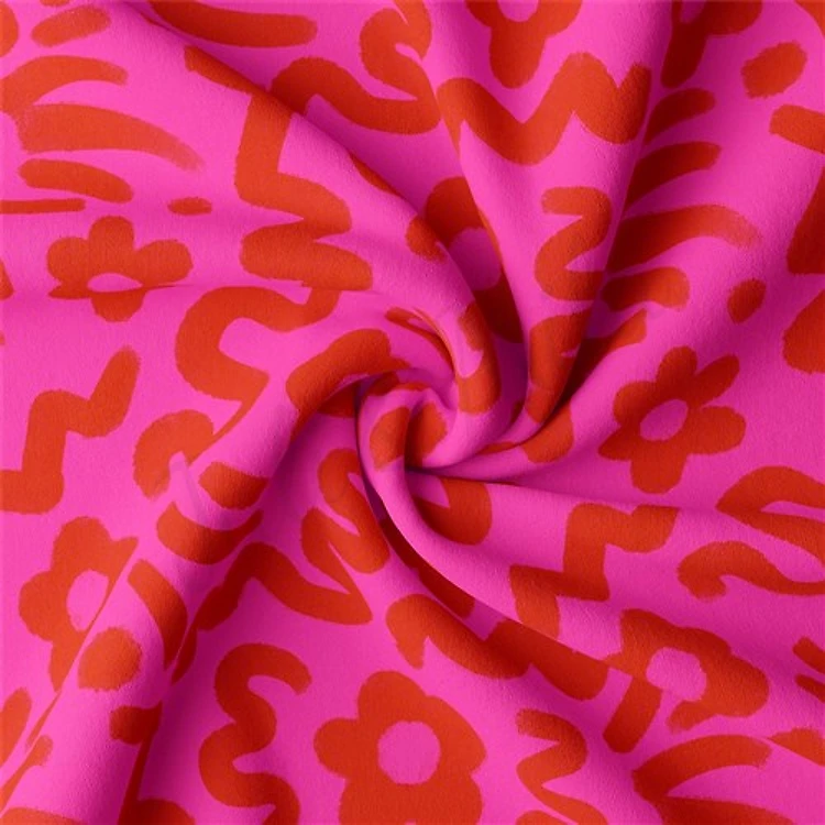 Valentine's Day Double Brushed Polyester Fabric Jersey Stretchy Soft Polyester Stretch Fabric