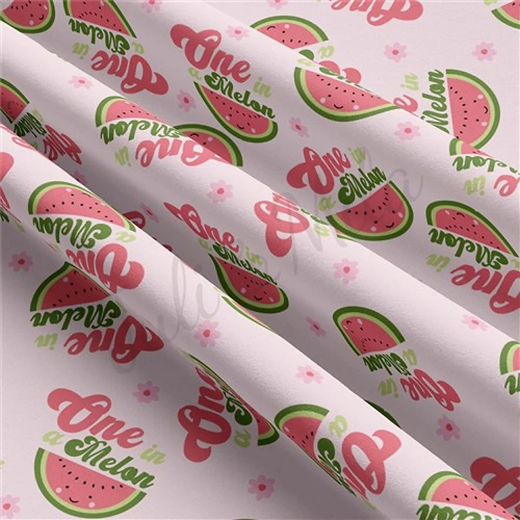 Watermelon Double Brushed Polyester Fabric Jersey Stretchy Soft Polyester Stretch Fabric