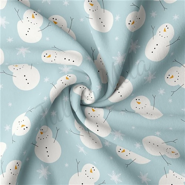 Christmas Double Brushed Polyester Fabric Jersey Stretchy Soft Polyester Stretch Fabric