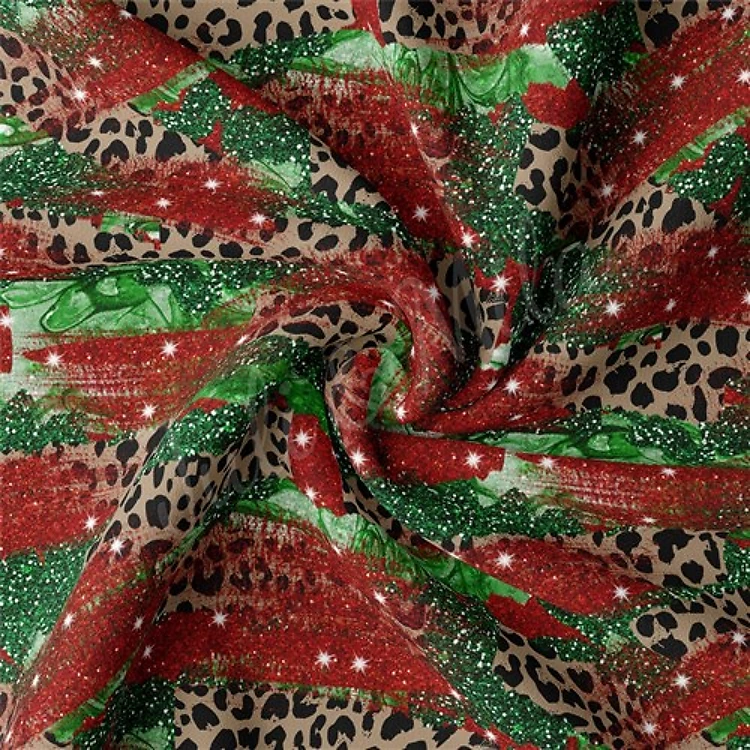 Christmas Double Brushed Polyester Fabric Jersey Stretchy Soft Polyester Stretch Fabric
