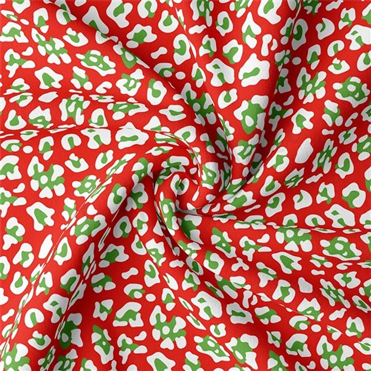 Christmas Double Brushed Polyester Fabric Jersey Stretchy Soft Polyester Stretch Fabric