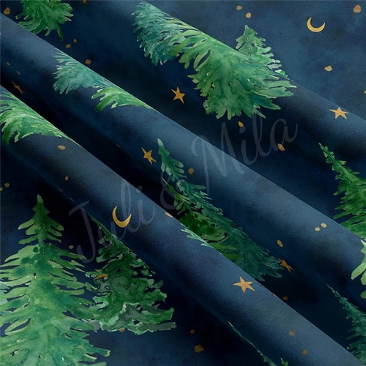 Christmas Double Brushed Polyester Fabric Jersey Stretchy Soft Polyester Stretch Fabric
