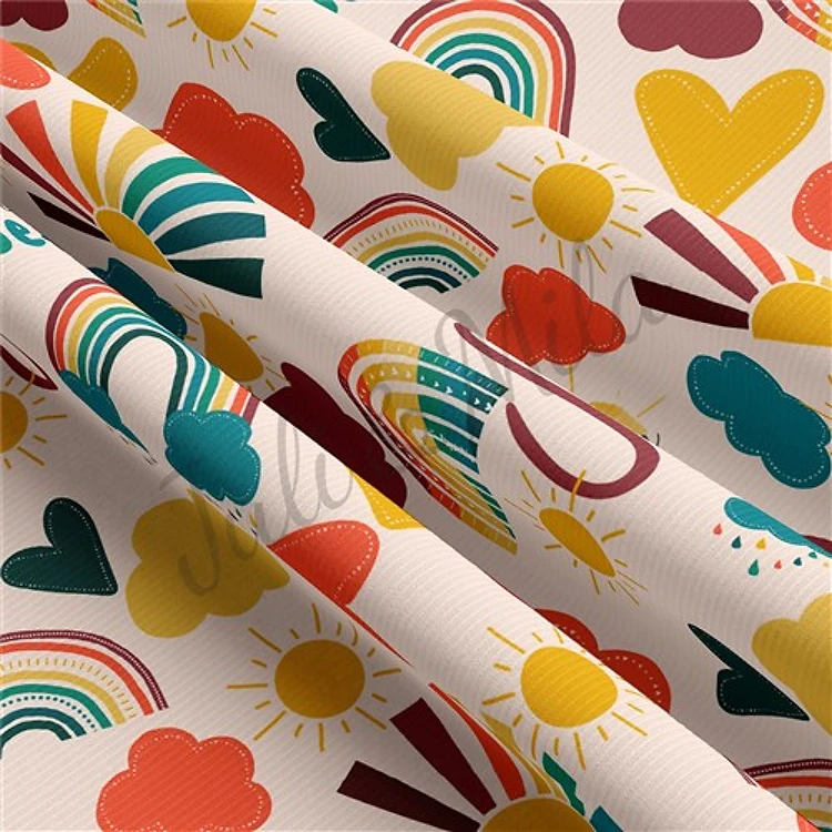 Rib Knit Fabric, Rainbow9 & Get a Free $89.99 Embroidery Bundle