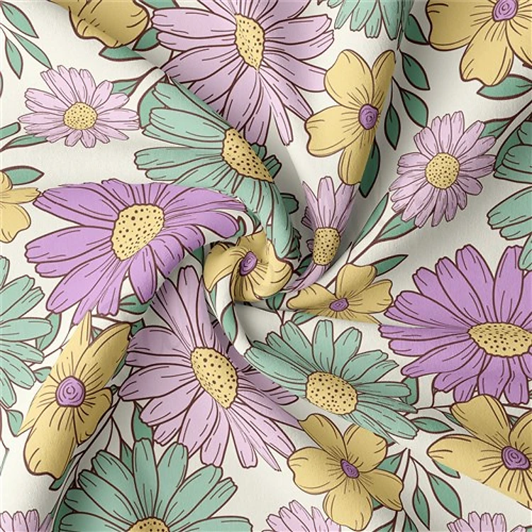 Double Brushed Polyester Fabric Jersey Stretchy Soft Polyester Stretch Fabric