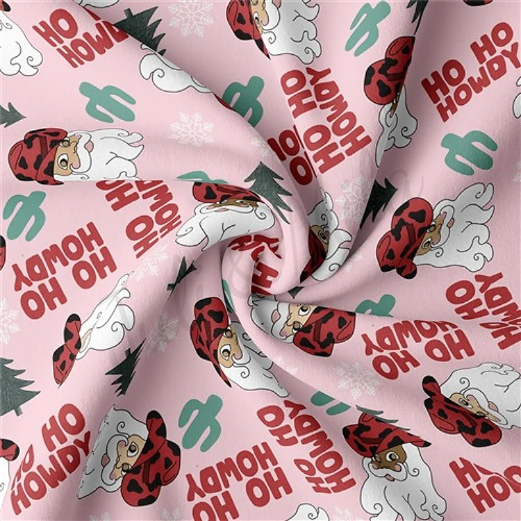 Christmas Double Brushed Polyester Fabric Jersey Stretchy Soft Polyester Stretch Fabric