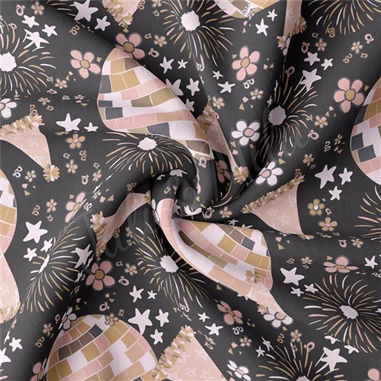 New Year Double Brushed Polyester Fabric Jersey Stretchy Soft Polyester Stretch Fabric