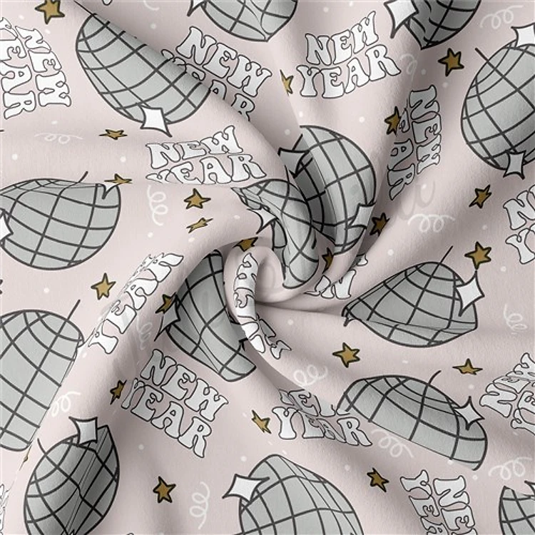 New Year Double Brushed Polyester Fabric Jersey Stretchy Soft Polyester Stretch Fabric